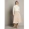 LOLALIZA corduroy A-lijn midi rok - beige