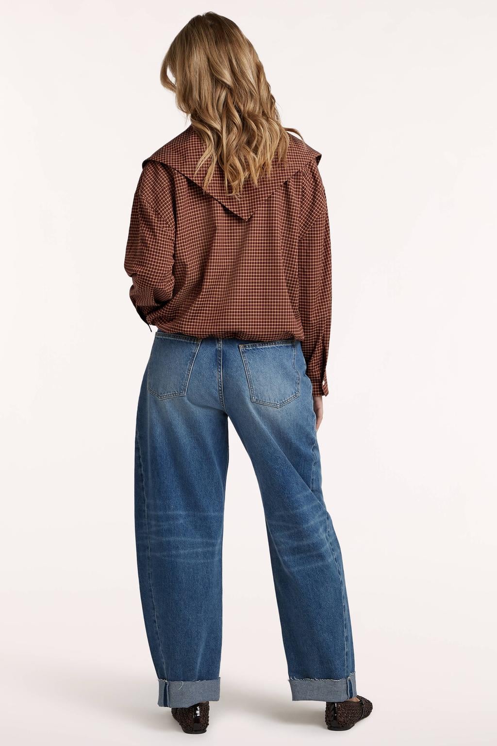 Circle of Trust X Iris Zeilstra geruite blouse - roodbruin