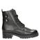 Gabor leren veterboots met profielzool - zwart