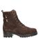 Gabor suède veterboots met profielzool - bruin
