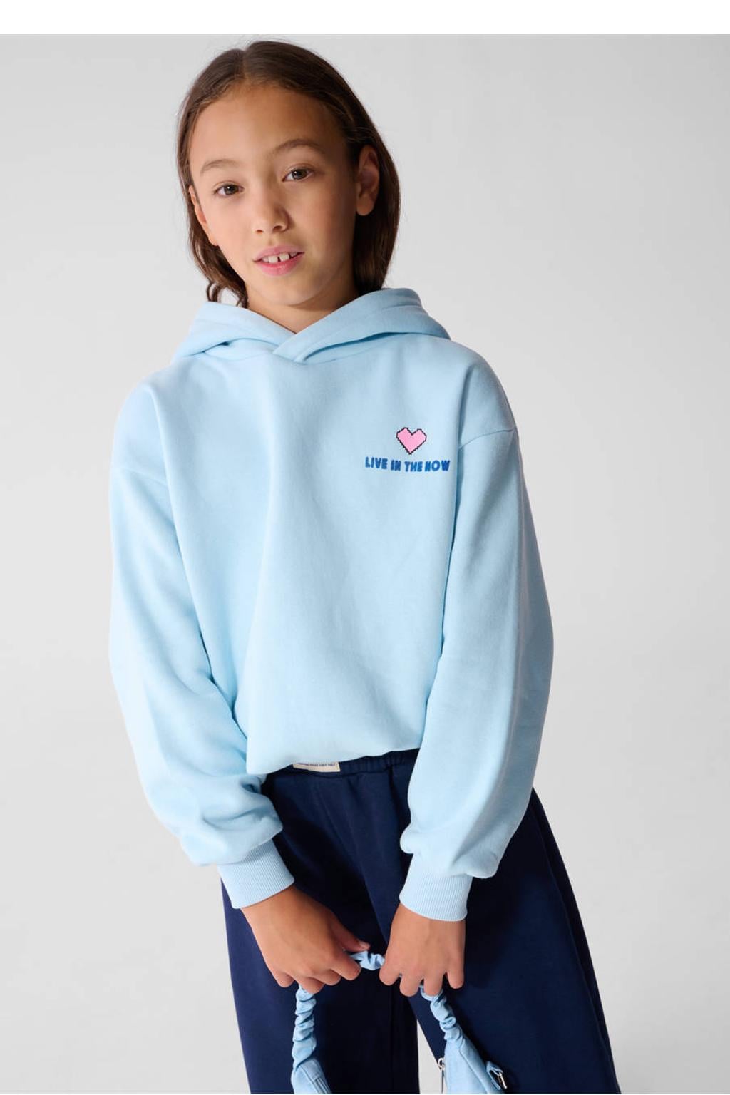 Shoeby sweater met backprint - lichtblauw