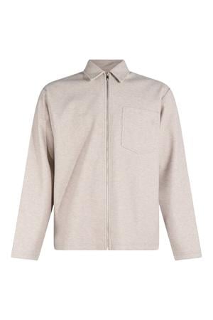 relaxed fit overshirt - beige