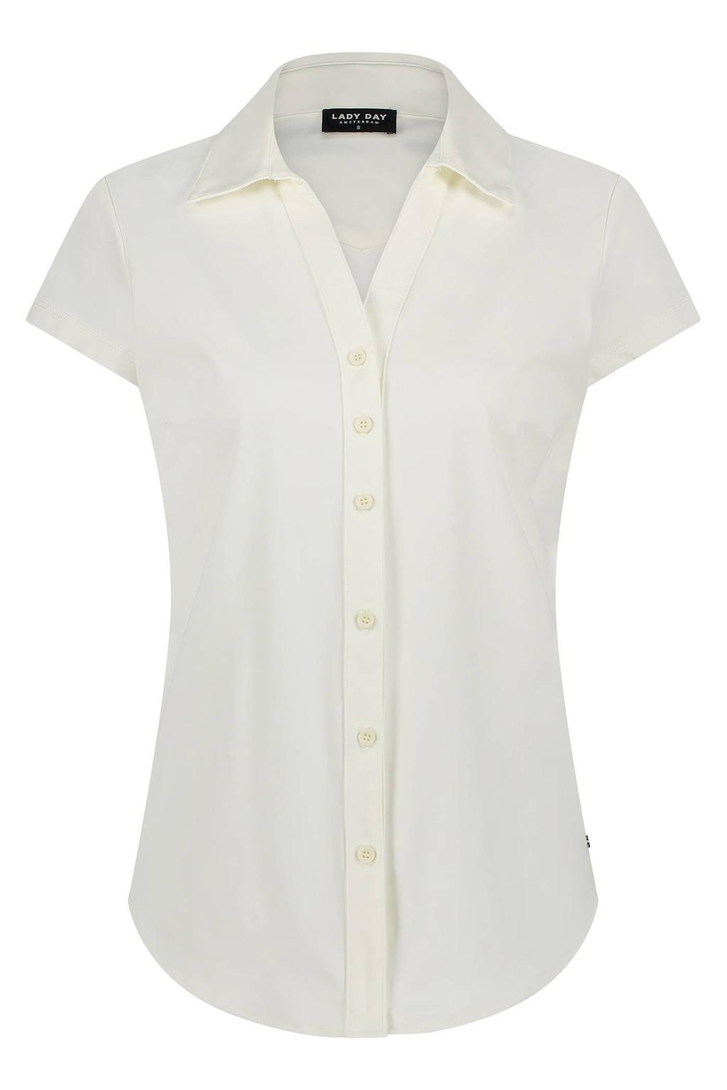 Lady Day travelstof blouse - ecru