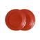 HKLIVING aardewerken ontbijtborden Farmhouse ceramics Ø22 cm - rood (set van 2)
