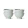HKLIVING 4-delige aardewerken kommenset Farmhouse ceramics Ø11 cm - lichtblauw