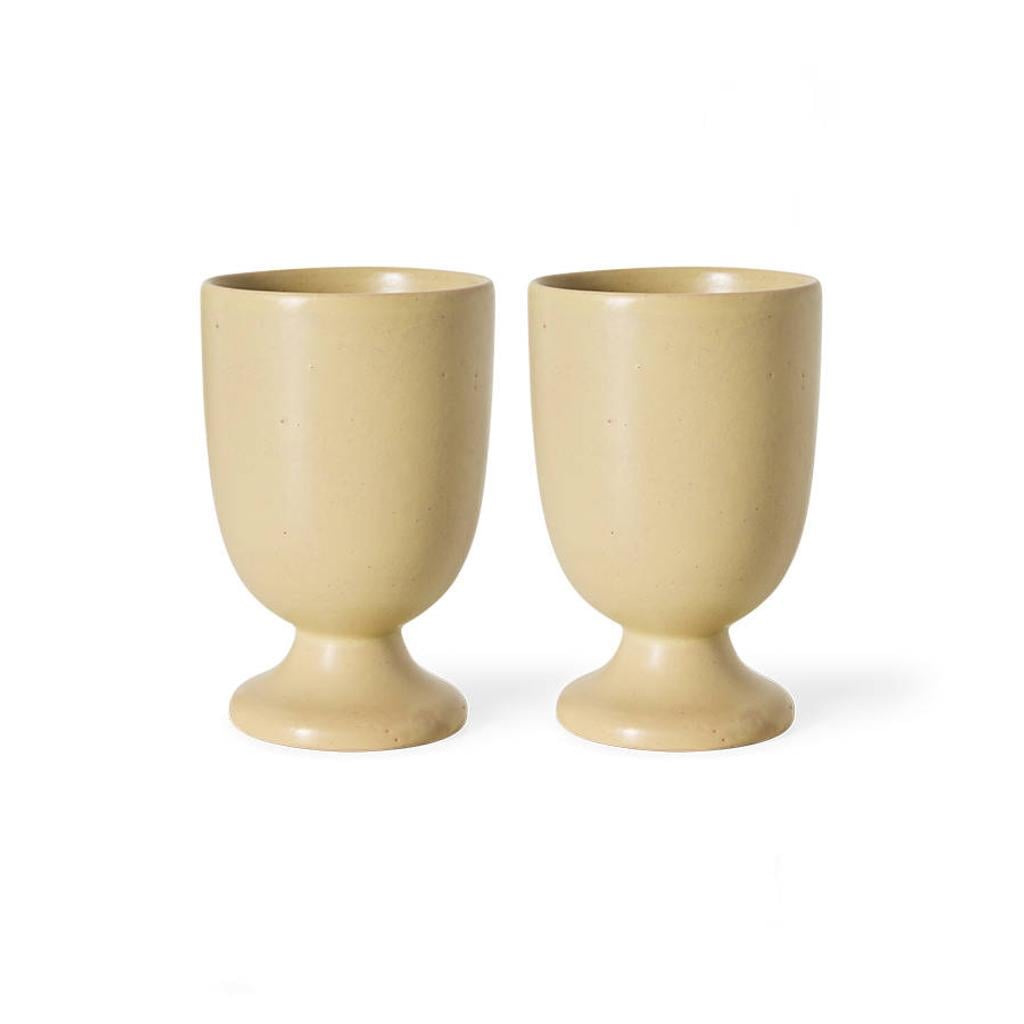 HKLIVING aardewerken koffiemokken Farmhouse ceramics - crème (set van 2)