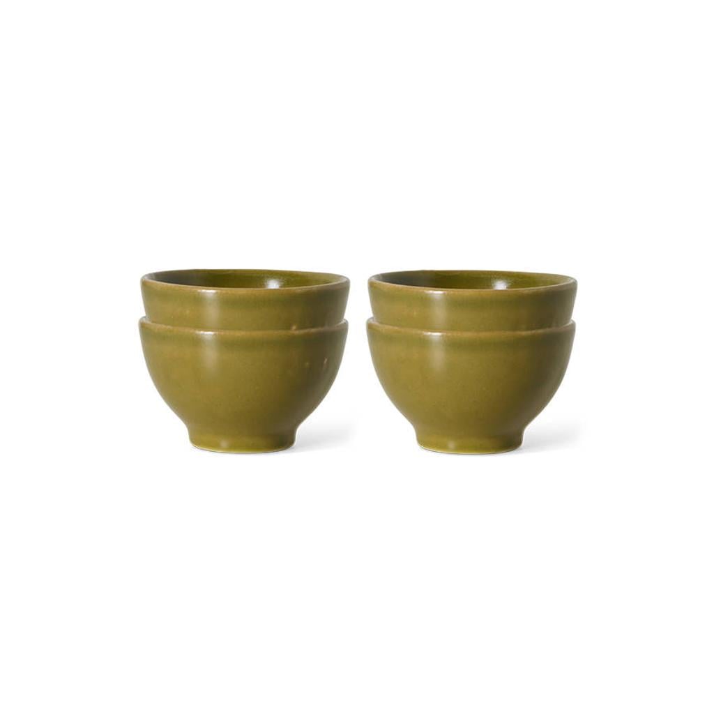 HKLIVING aardewerken schalen Farmhouse ceramics Ø8.2 cm (set van 4)