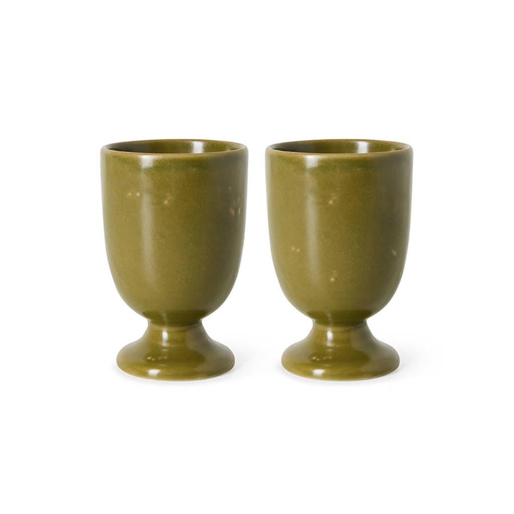 HKLIVING koffiemokken - moss (set van 2)