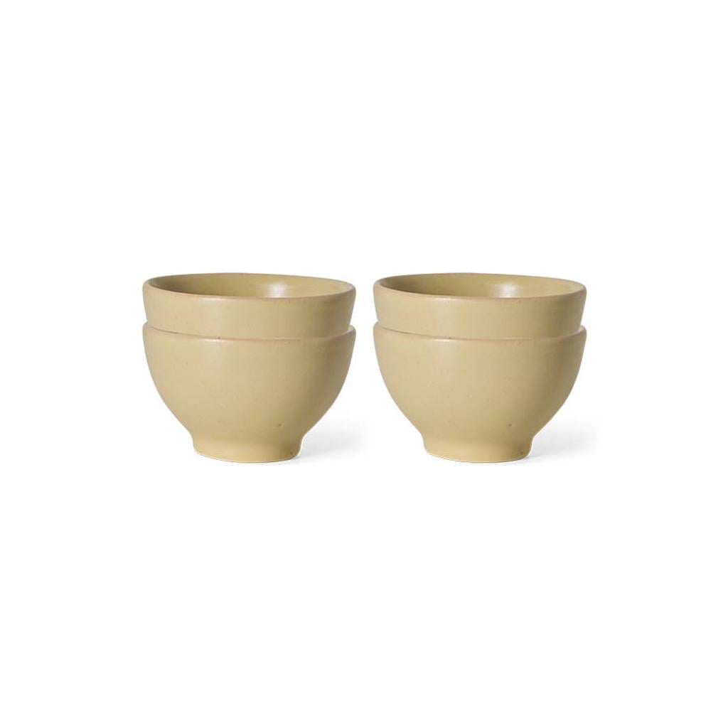 HKLIVING aardewerken schalen Farmhouse ceramics Ø8.2 cm - crème (set van 4)