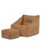 icon icon - Natalia XL Zitzak Fauteuil met Poef - Kunstleer - Bruin