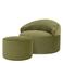 icon icon - Orb Zitzak Fauteuil met Poef - Fluweel - Terracotta