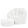 icon icon - Sirena Zitzak Fauteuil met Poef - Boucle - Olijfgroen