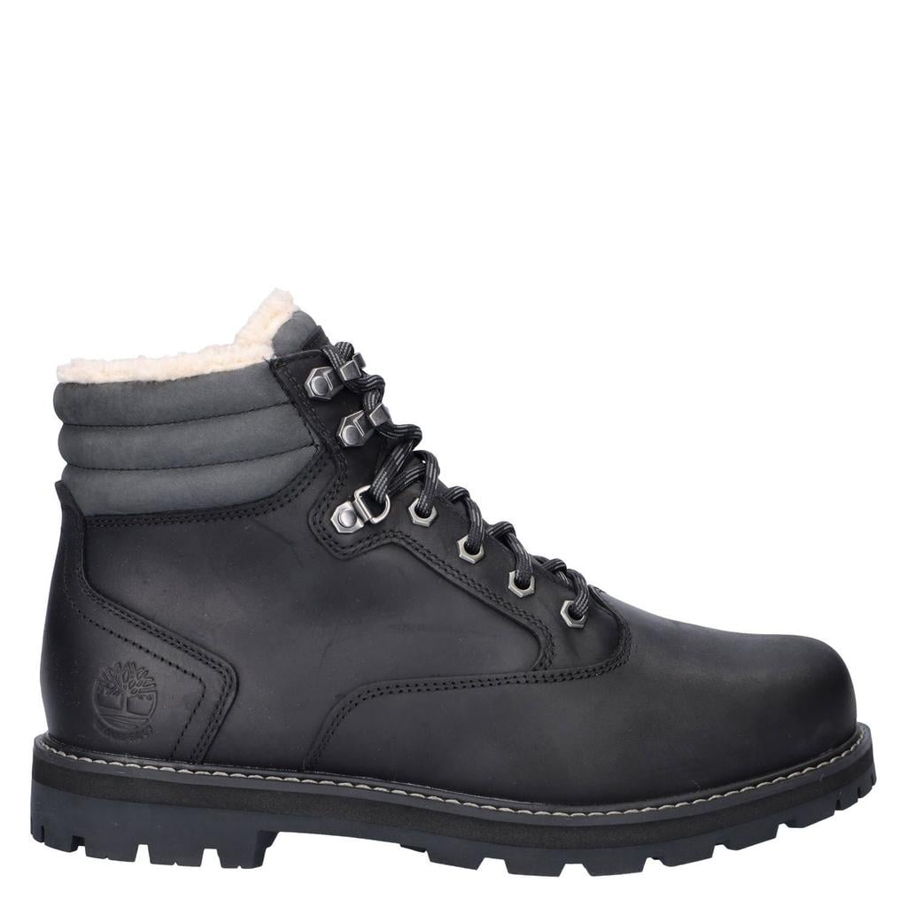 Timberland Britton Road Warm leren veterboots met profielzool - zwart