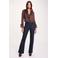 Morgan semi-transparante blouse met paisley - donkerbruin/camel