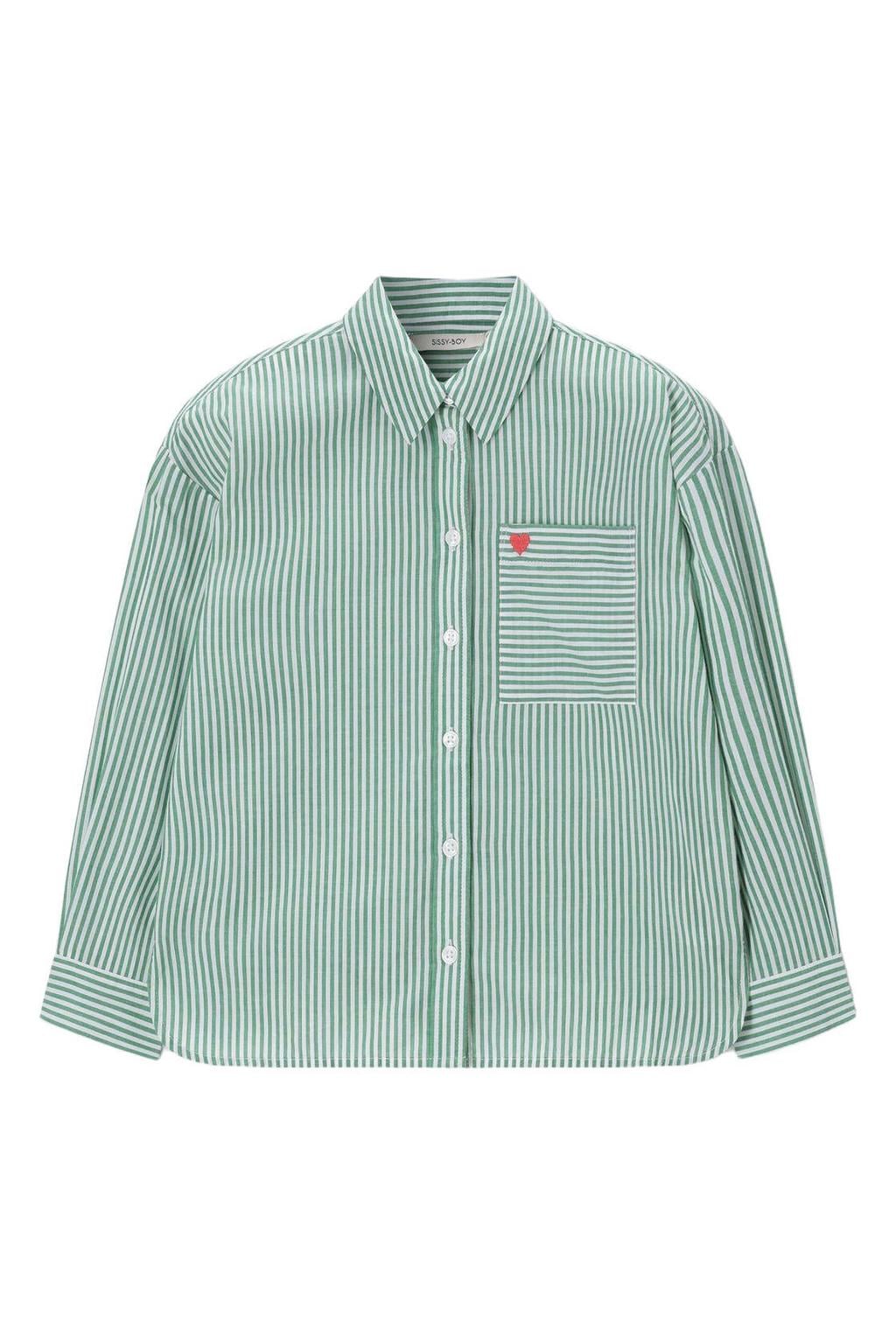 Sissy-Boy gestreepte blouse - groen