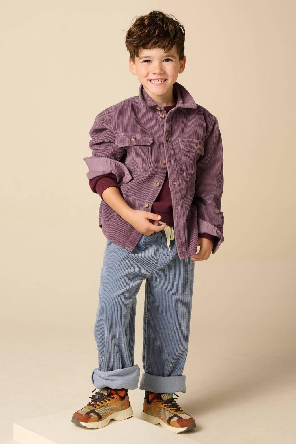 Sissy-Boy corduroy casual overhemd - paars