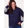Miss Etam Plus sweater - donkerblauw