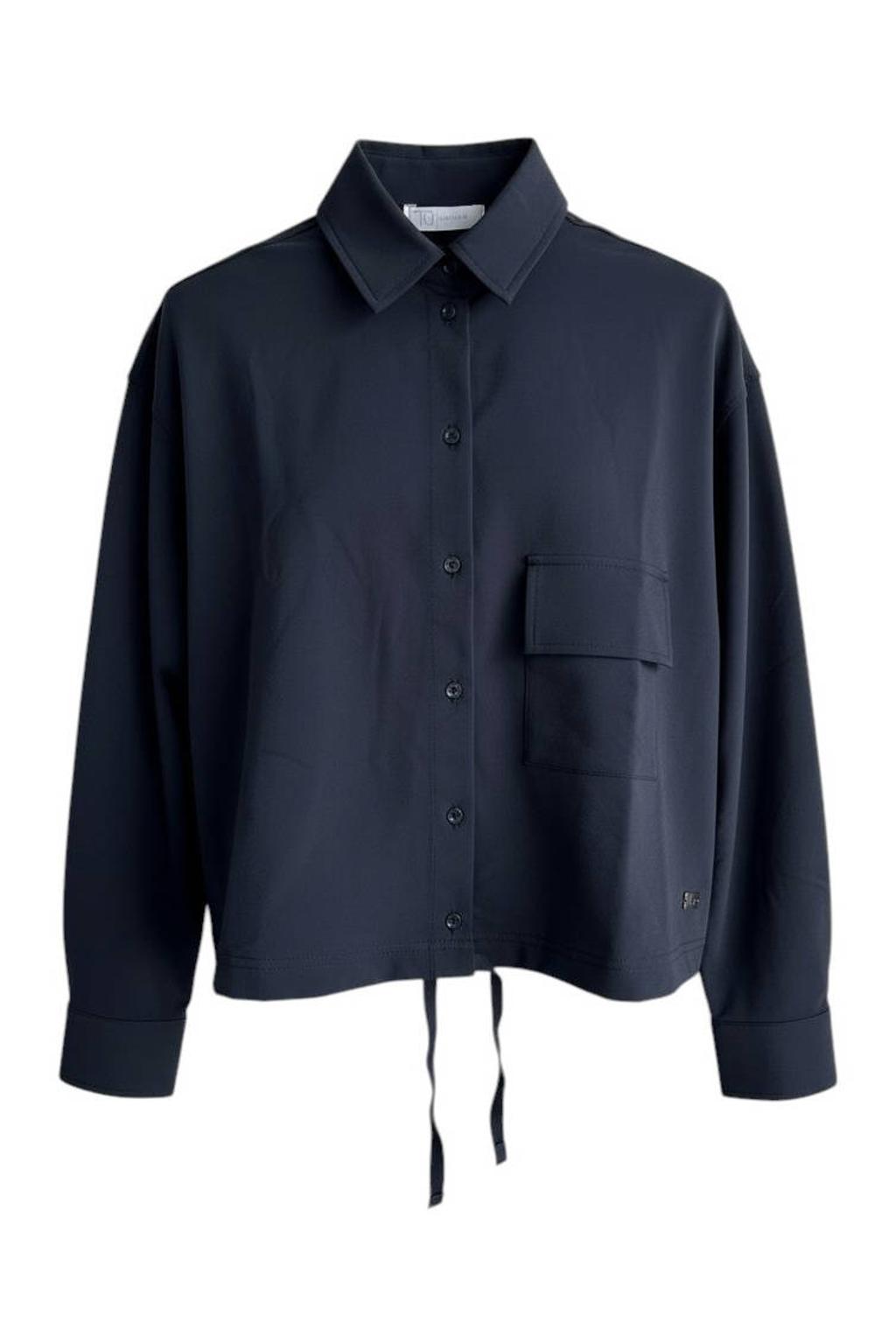 TQ-Amsterdam travelstof blouse - donkerblauw