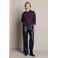 LOLALIZA gebreid vest met wol - aubergine
