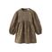 Mango Kids gebloemde korte jurk met borduursels - bruin