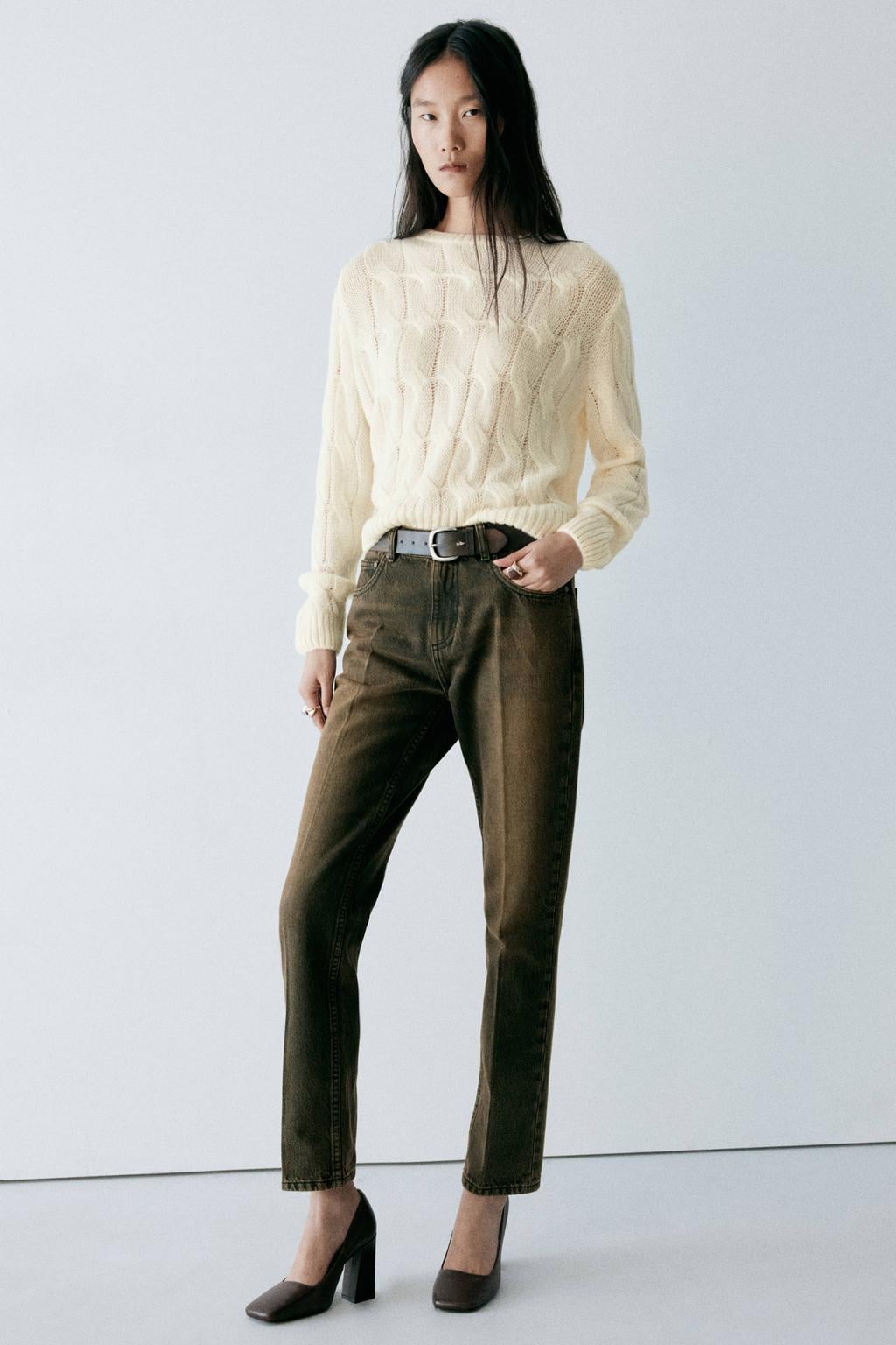 Mango kabeltrui - beige