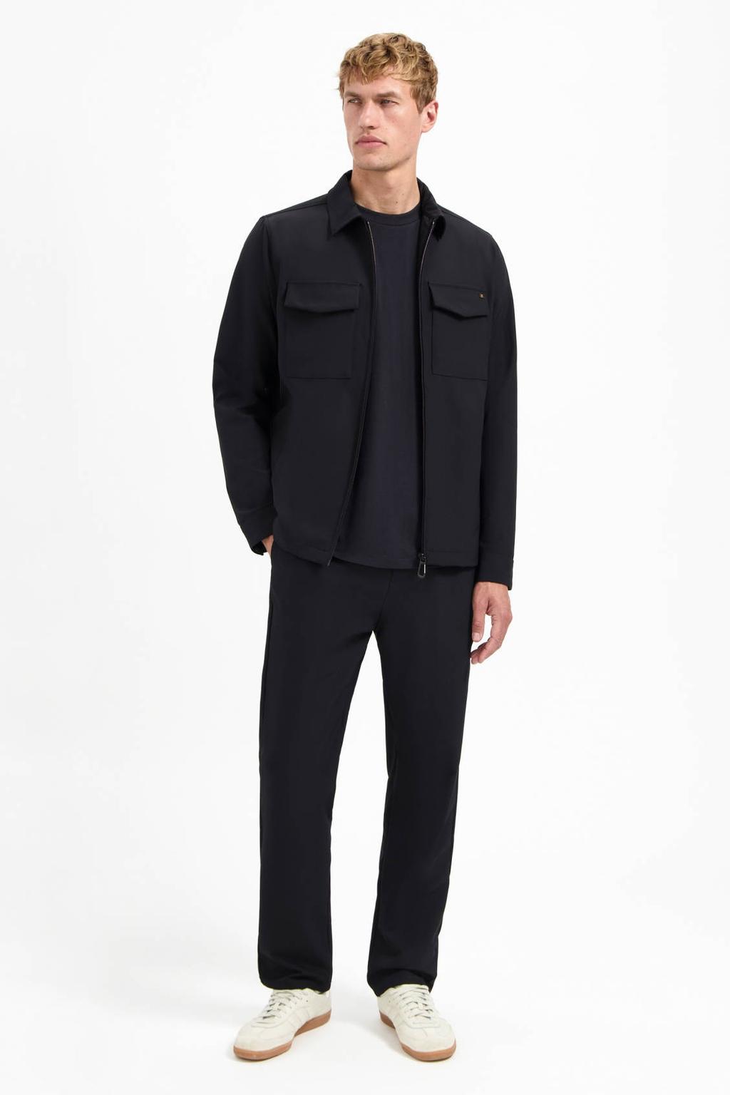 No Excess travelstof relaxed fit chino - zwart