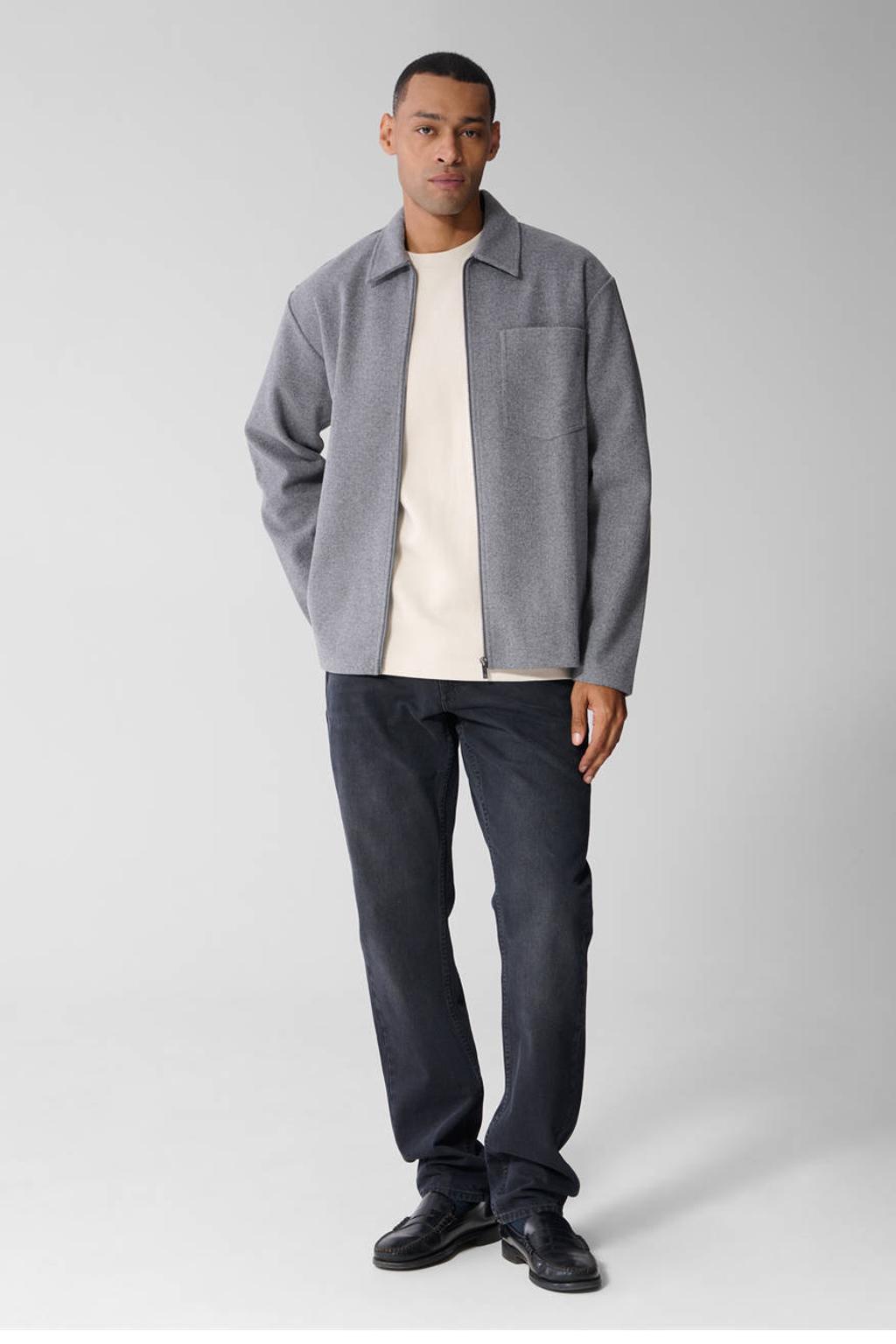 Shoeby relaxed fit overshirt - grijs