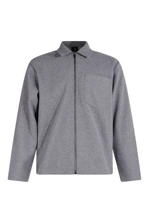 relaxed fit overshirt - grijs