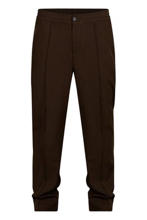 relaxed fit casual broek - donkerbruin