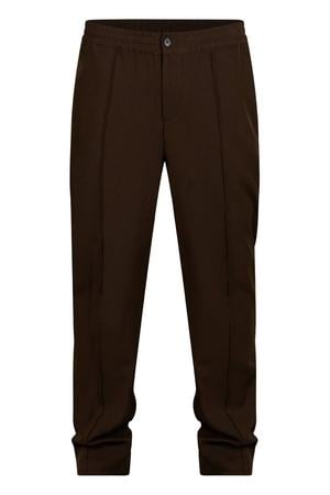 relaxed fit casual broek - donkerbruin
