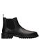 Manfield leren chelsea boots met profielzool - zwart