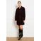 LOLALIZA corduroy korte blousejurk - aubergine