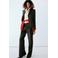 Mango straight leg pantalon met wol - bruin