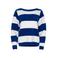 Maicazz & Zizo gebreide gestreepte trui met wol - blauw/wit