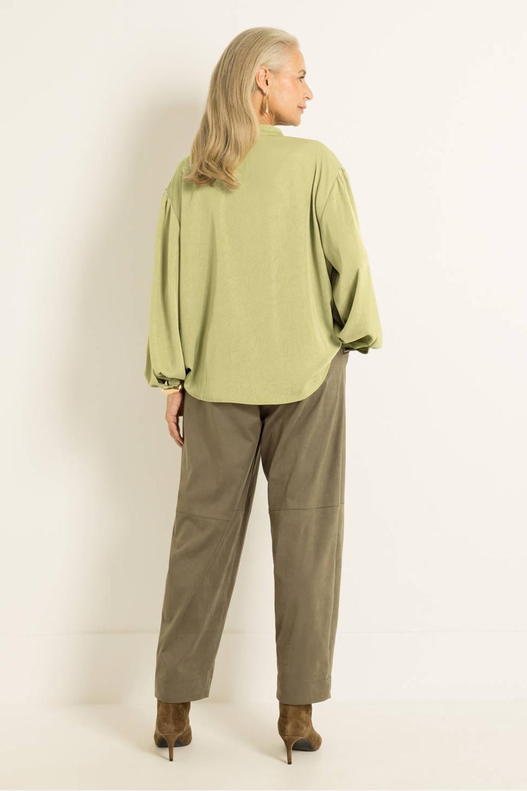 Claudia Sträter blousetop - lichtgroen