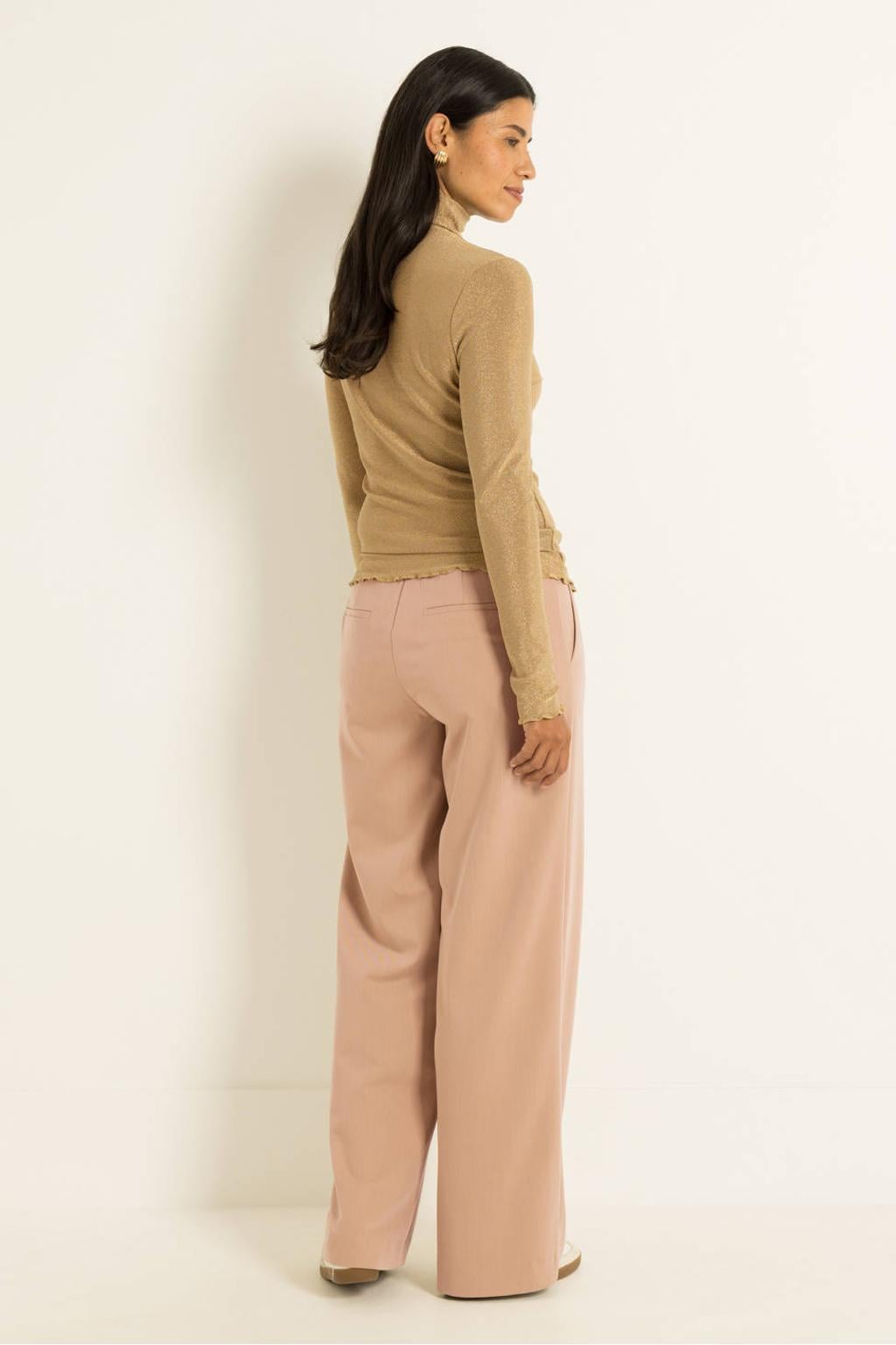 CLAUDIA BY CLAUDIA STRÄTER top met glitters - camel