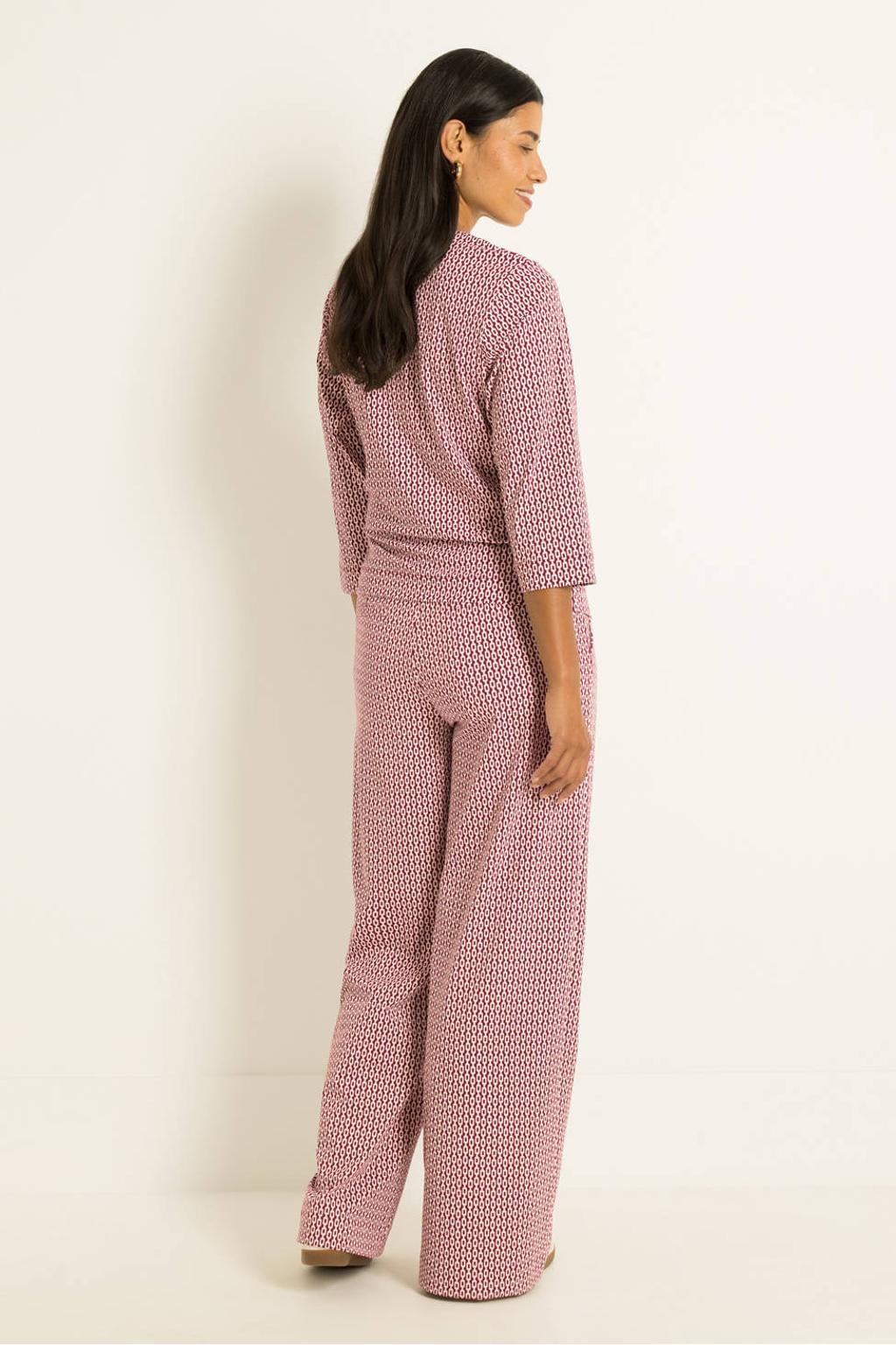CLAUDIA BY CLAUDIA STRÄTER top met print - rood/ecru