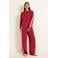 CLAUDIA BY CLAUDIA STRÄTER wide leg casual broek - rood/wit