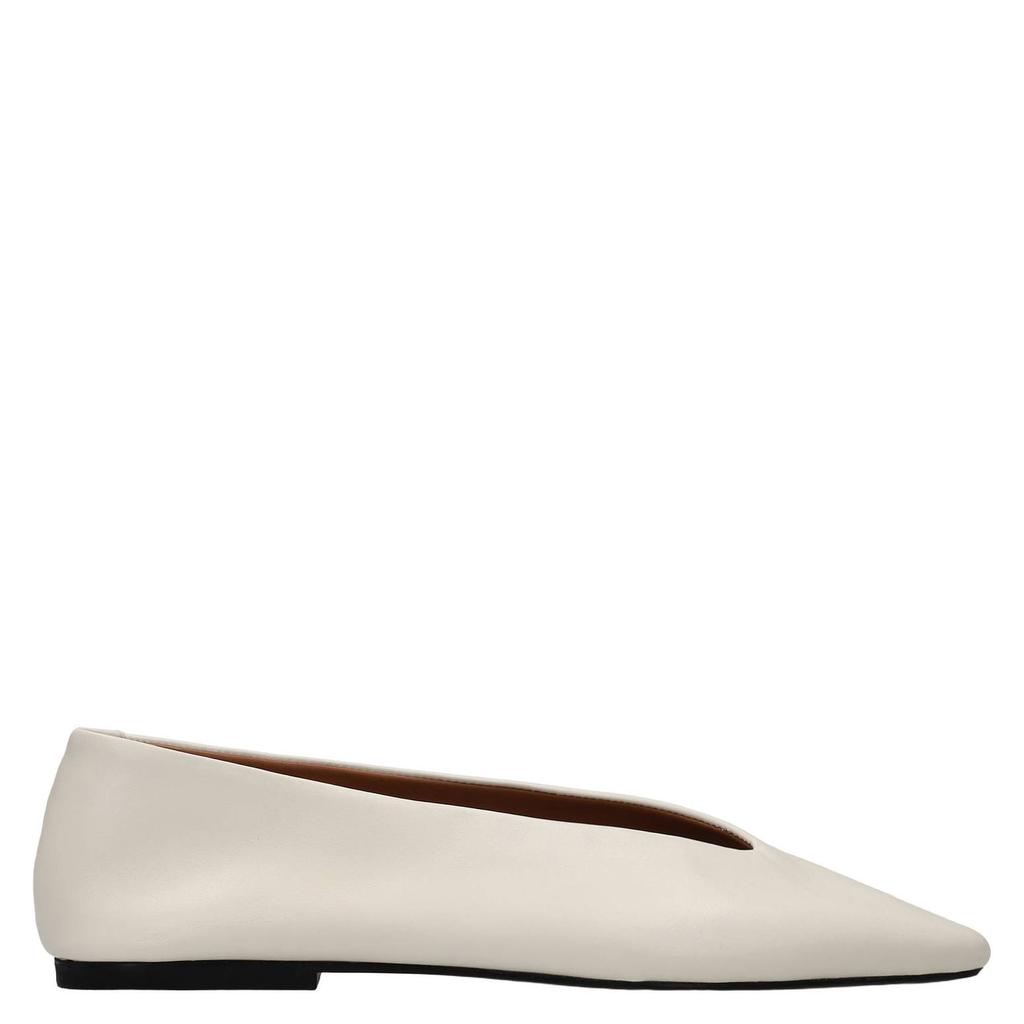 Sacha leren ballerina's - ecru