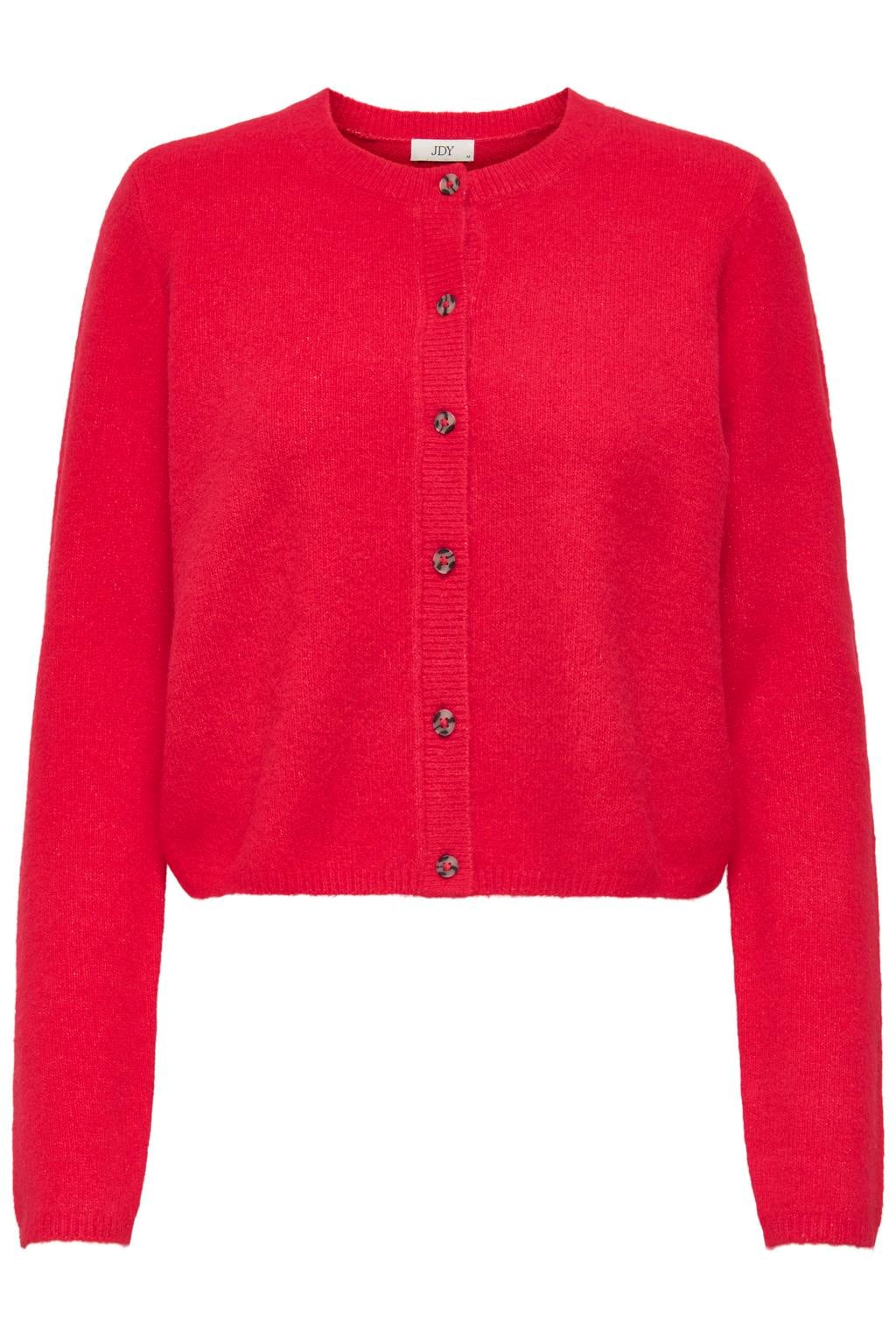 JDY aansluitend gebreid vest met wol - rood