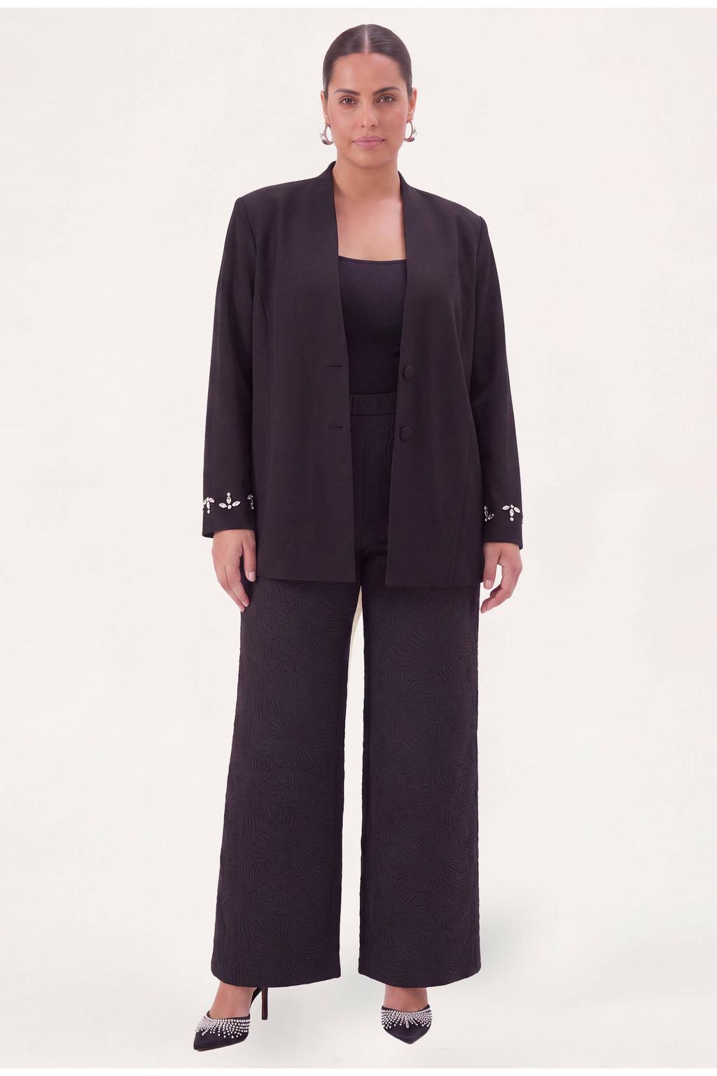 YOEK Plus Size blazer - zwart