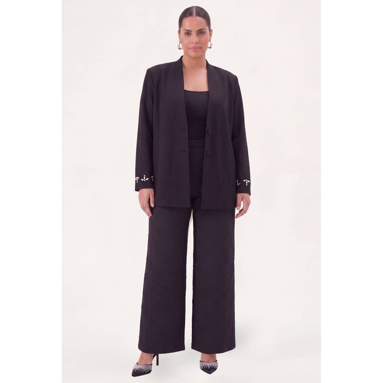 YOEK Plus Size blazer zwart