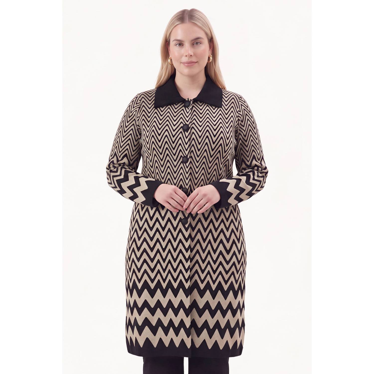 YOEK Plus Size vest zwart