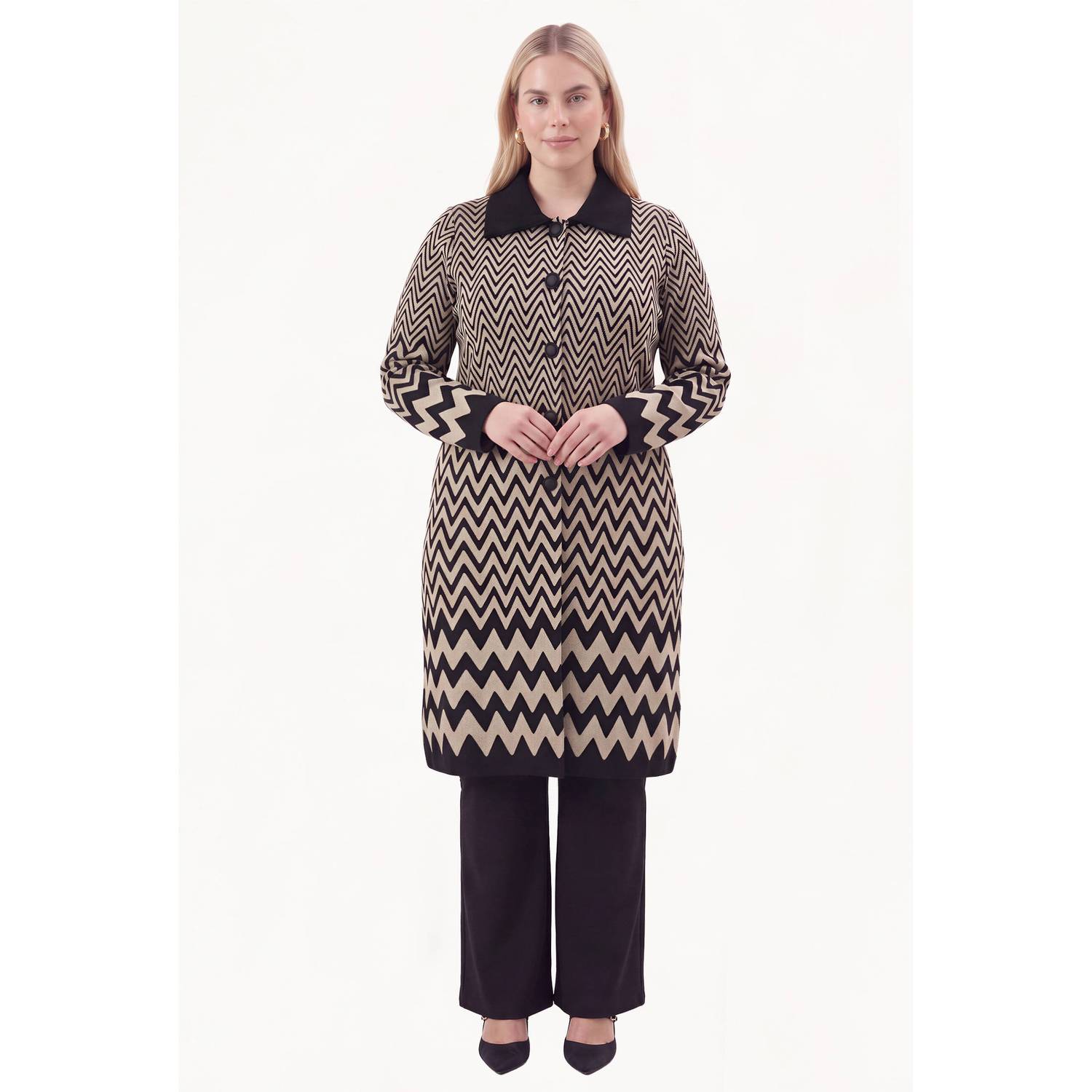 YOEK Plus Size vest zwart