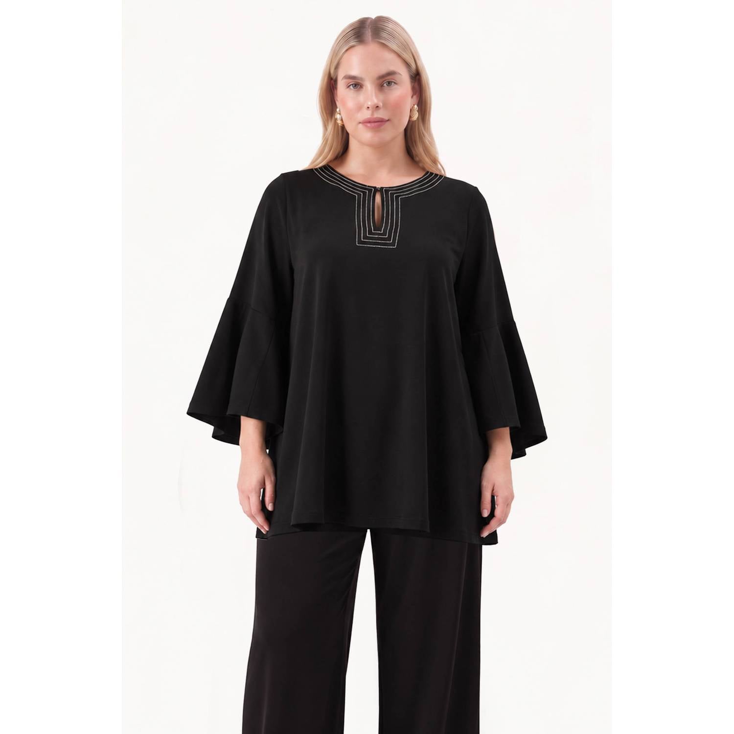 YOEK Plus Size tuniek zwart