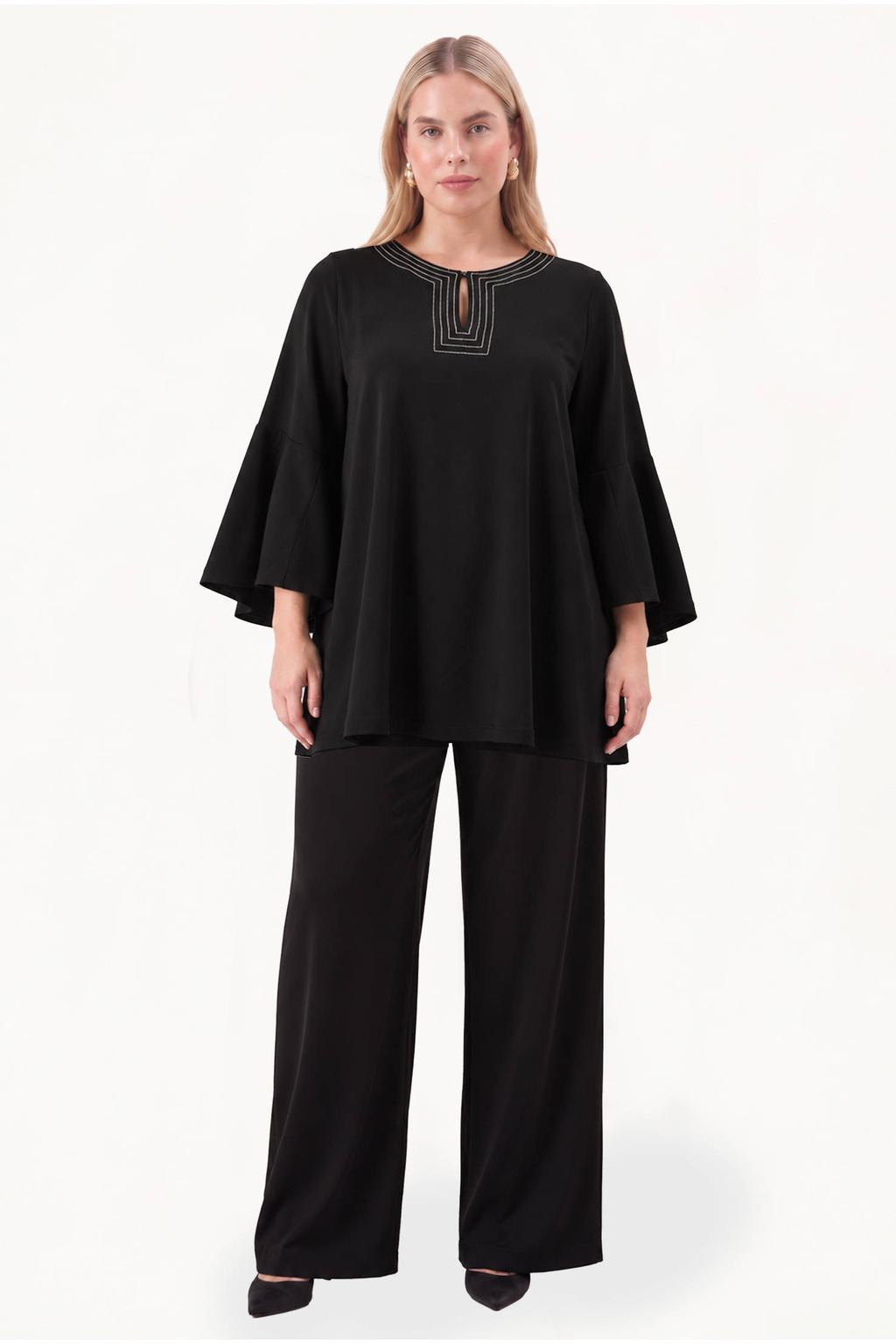 YOEK Plus Size tuniek - zwart