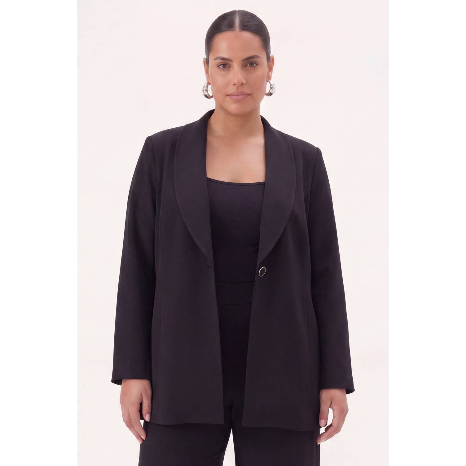 YOEK Plus Size blazer zwart
