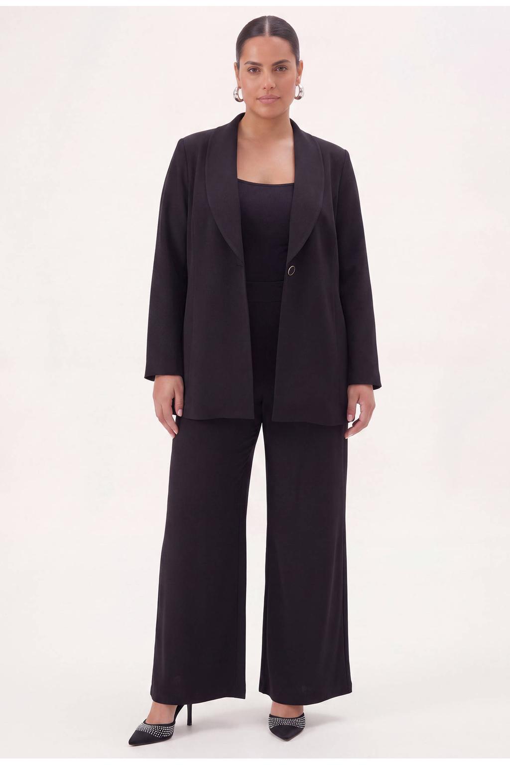 YOEK Plus Size blazer - zwart