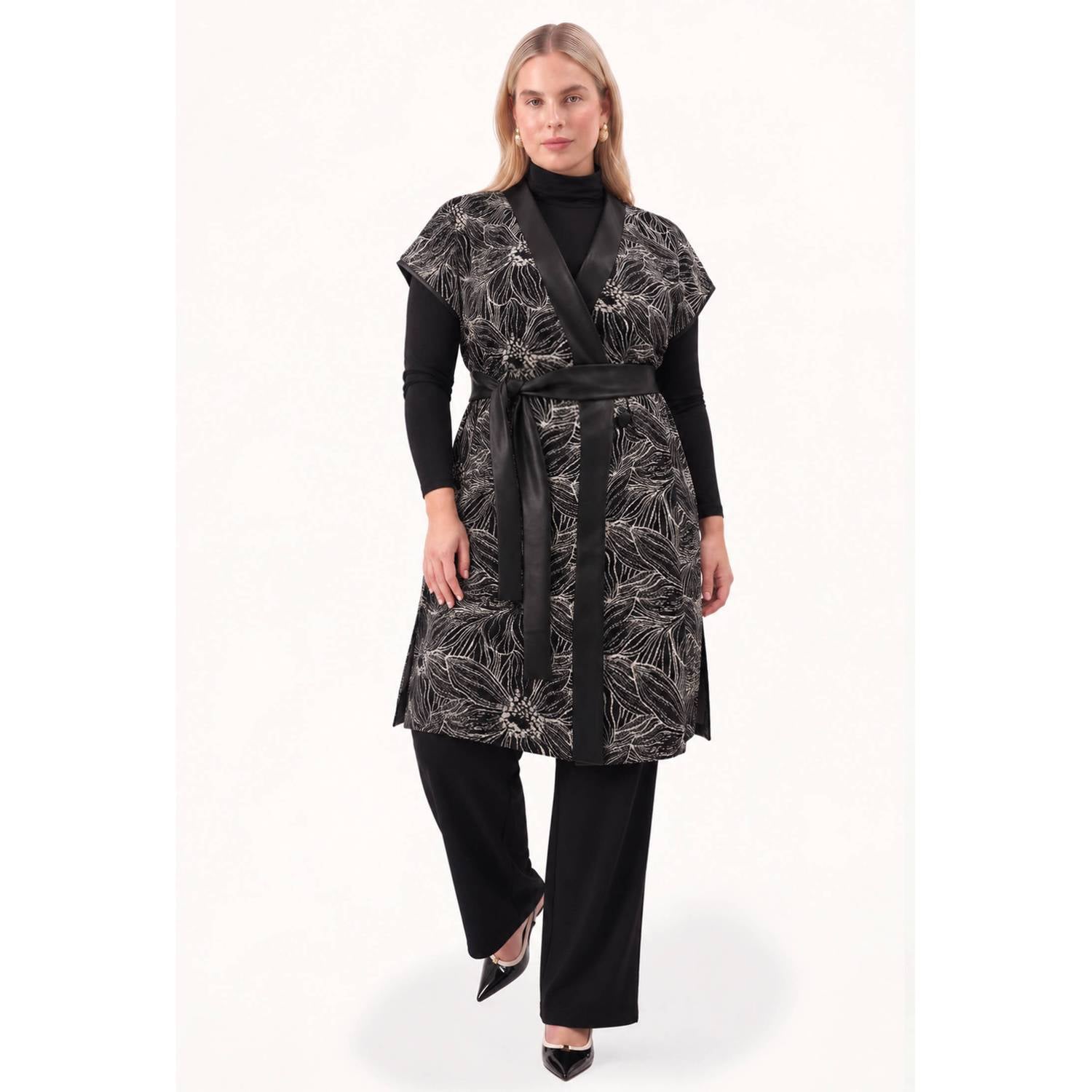 YOEK Plus Size vest zwart