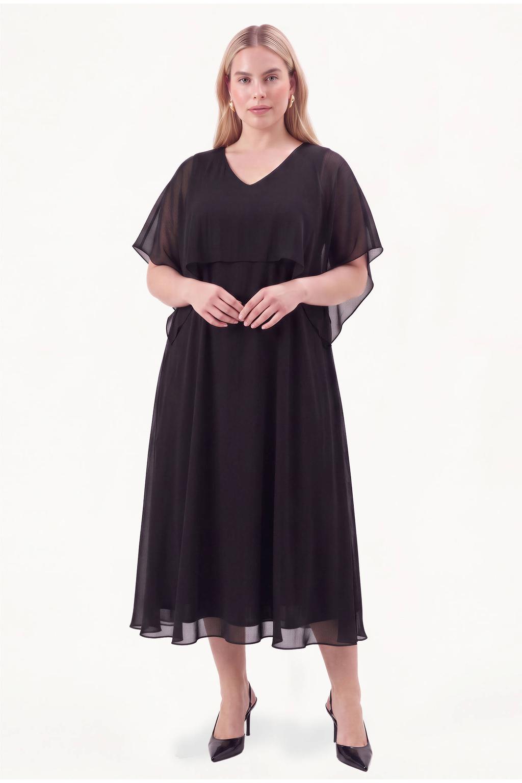 YOEK Plus Size jurk - zwart